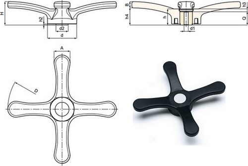 EUROMODEL Roue de commande manuelle quadruple