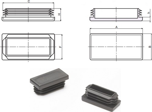 Bouchon rectangulaire