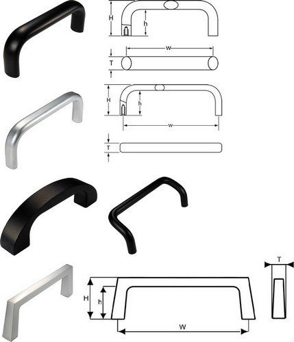 Manches  en aluminium