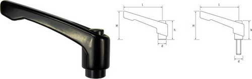 Manette réglables en matière plastique