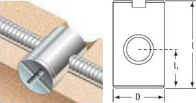 Ecrou cylindrique de liaison latérale